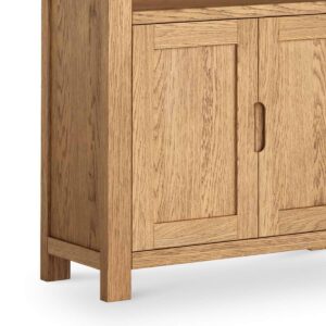 Penryn Oak 2 Door Large Bookcase - Gambar 3